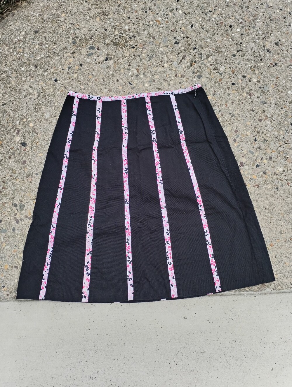 🔴Talbots Stretch Floral Pleated Skirt Size 6 Petite A-Line Cotton Spandex